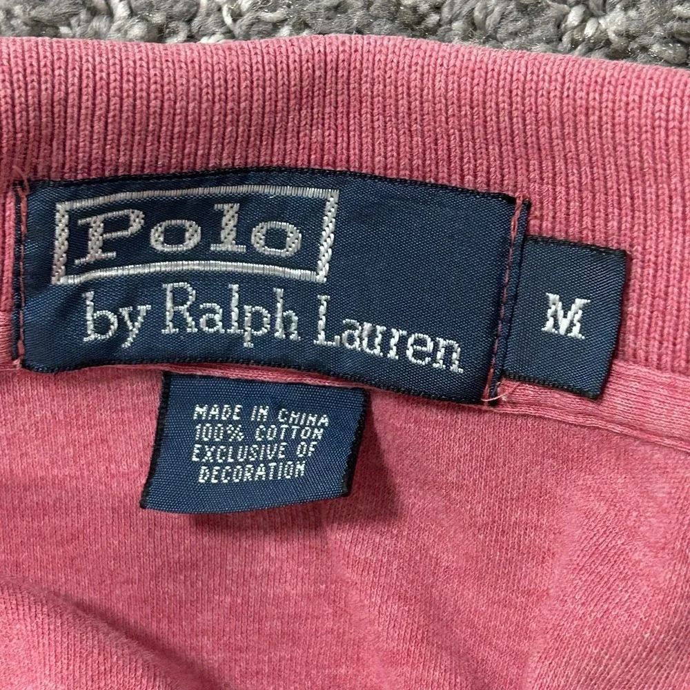Polo Ralph Lauren Classic Fit Salmon/Pink Polo Shirt Men's MEDIUM - Picture 9 of 9
